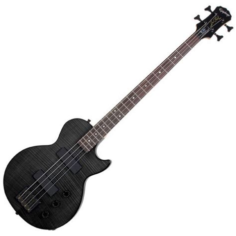 Epiphone Limited Edition Les Paul Bass Guitar, Translucent Black at ...