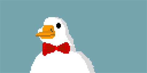 Fancy duck pixel art