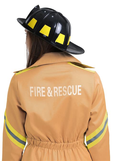 Tan Firefighter Jumpsuit Costume for Women