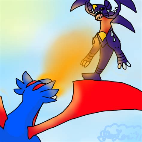 Salamence vs. Garchomp by JojoLeopard on DeviantArt