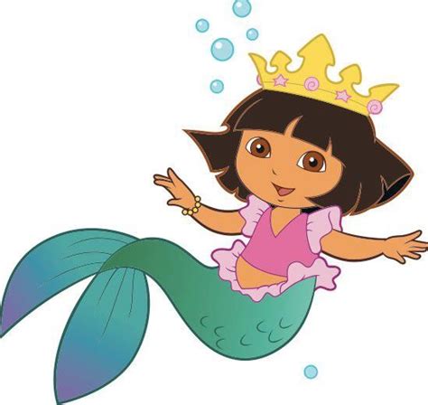 Dora Mermaid, Mermaid Art, Dora Cartoon, Explorer Birthday Party, Dora ...