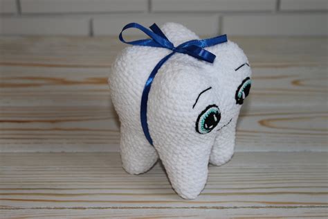 Tooth Fairy, Doctor's Gift, Tooth Toy, Plush Toy Tooth, Crocheted Tooth, Handmade, Gift Tooth ...