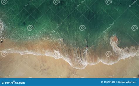 Aerial View Pink Sand Beach and Blue Crystal Sea Stock Photo - Image of summer, clean: 153741008