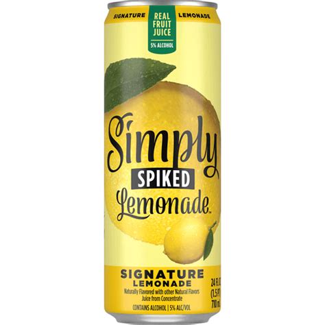 Simply Spiked Signature Hard Lemonade 5% ABV, Single, 24 FL OZ Can ...