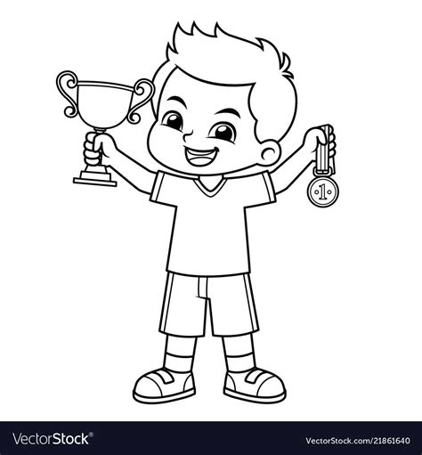 Trophy Award Coloring Page | Mewarnai Islami