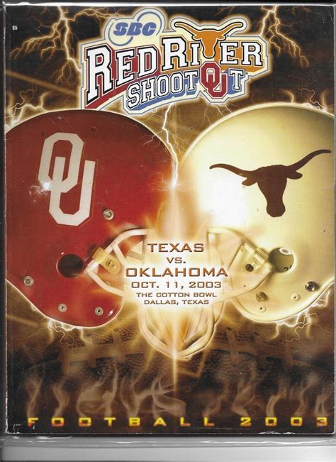 2003 Oklahoma Sooners vs Texas Longhorns program Bob Stoops era #TexasLonghornsvsOklahomaSooners ...