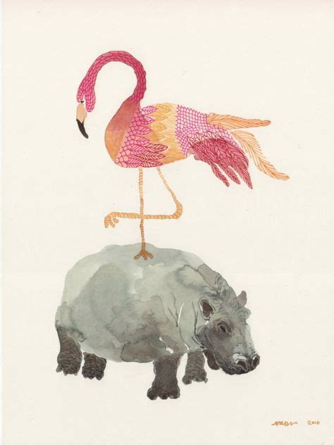 hippo mingo | Flamingo art, Poster prints, Toddler coloring book