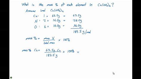 3.4.2 Percent Mass Example Problem - YouTube