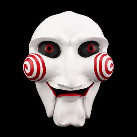 Billy The Puppet Mask Saw Movie Scary Jigsaw Halloween Costume ...