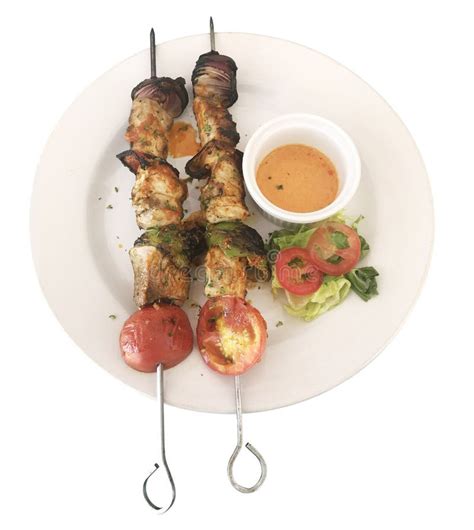 Chicken Kebab, Skewers, Barbecue, Isolated Stock Photo - Image of ...