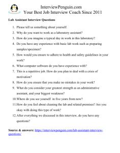 Top 15 Lab Assistant Interview Questions & Answers [2024 Edition]