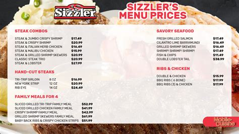 Updated Sizzler Menu Prices + Coupon Codes (2024)