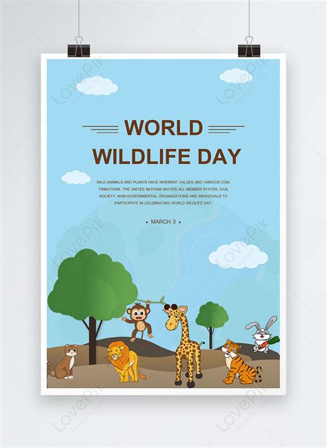 Blue world wildlife day poster template image_picture free download ...