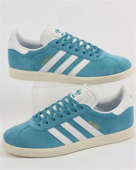 Adidas Gazelle Trainers Tactile Steel/White,blue,originals,shoes,mens