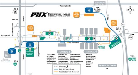 Cell Phone Waiting Lots | Phoenix Sky Harbor International Airport