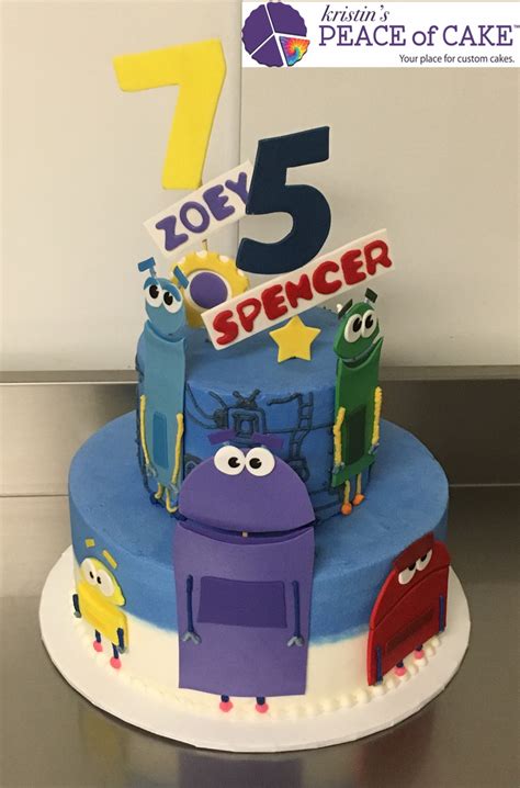 Storybots cake that I made for my niece & nephew | Cake, Custom cakes, Birthday cake