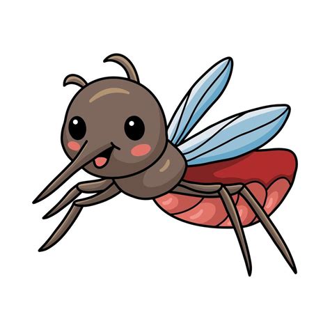 Cute little mosquito cartoon posing 12851507 Vector Art at Vecteezy