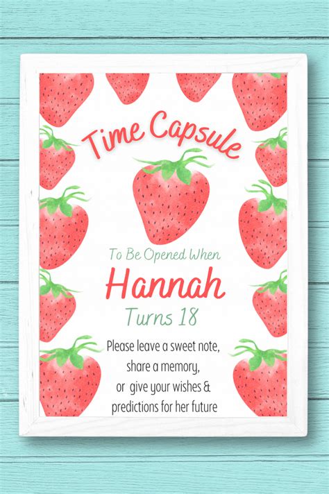 Editable One in A Melon Birthday Time Capsule Template - Etsy ...