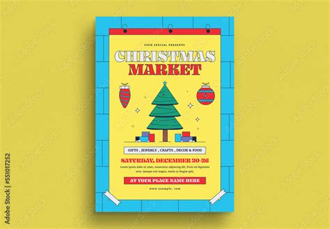 Christmas Craft Fair Event Flyer Stock Template | Adobe Stock