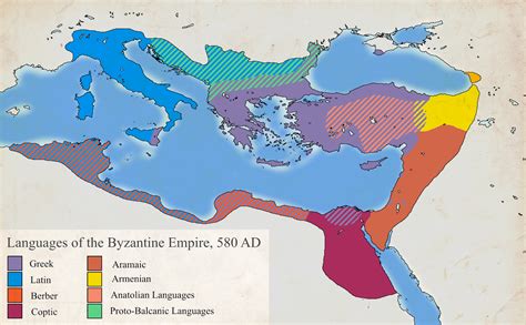 Languages spoken in the Eastern Roman Empire 580 AD Ancient Rome, Ancient History, Language Map ...