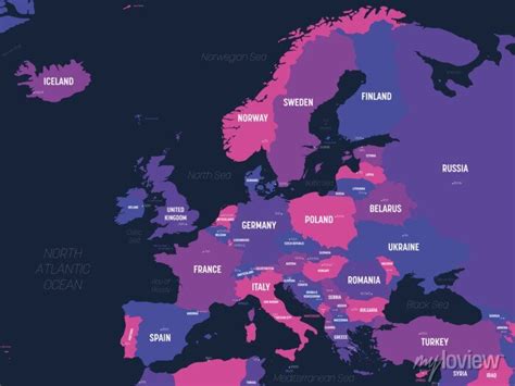 Political Map Of Europe Countries And Capitals