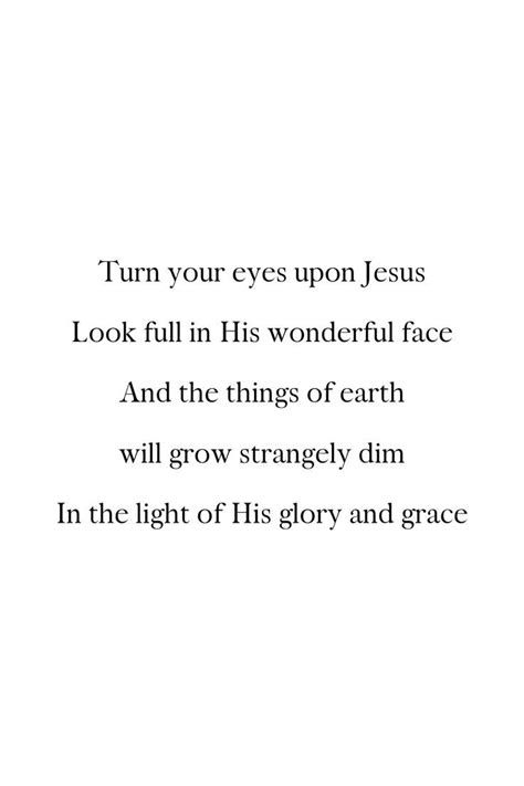 Turn your eyes upon jesus hymn lyrics – Artofit