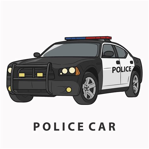 Police car vector 8350020 Vector Art at Vecteezy