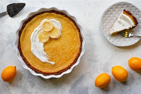 Meyer Lemon Pie with Whole Meyer Lemons - Champagne Tastes®