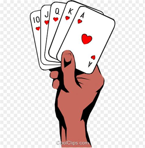 Hands Holding Playing Cards Royalty Free Vector Clip - Hand Holding ...