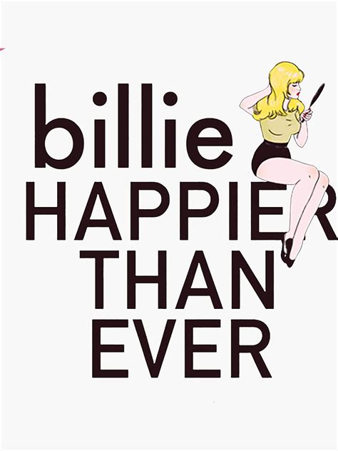 "happier than ever " Sticker for Sale by JisoGirsang | Redbubble