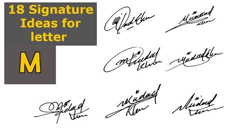 M signature style | M name signature style | Letter m signature Ideas - YouTube