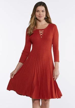 Cato Fashions Plus Size Ribbed Fit and Flare Dress #CatoFashions | Women's a line dresses, Plus ...