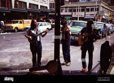 Buskers street musicians California, USA, 1977 possibly San Francisco Stock Photo - Alamy