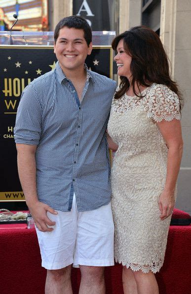 Valerie Bertinelli and son Wolfgang Van Halen - when she got her star on the Hollywood Walk of ...