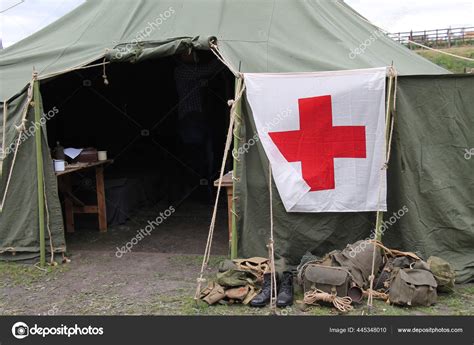 Vintage Military First Aid Field Hospital Tent Stock Photo by ...