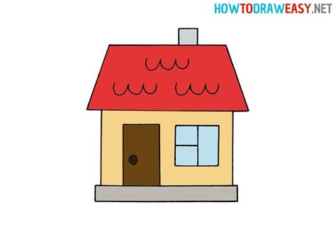 Cartoon House Drawing | House drawing, Elementary drawing, Drawing for kids