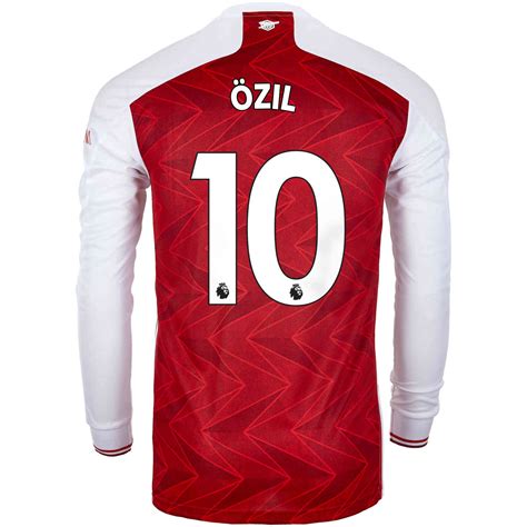 2020/21 adidas Mesut Ozil Arsenal Home L/S Stadium Jersey - SoccerPro