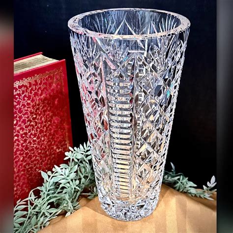 Waterford Crystal Vase / Waterford Clare Vase 10 / Vintage Blown Glass ...