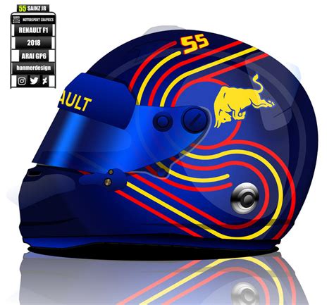 Carlos Sainz Jr Helmet 2018 by hanmer on DeviantArt