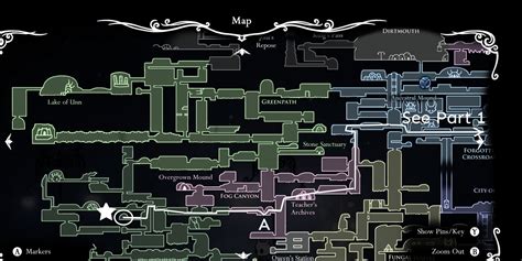 Карта садов королевы hollow knight