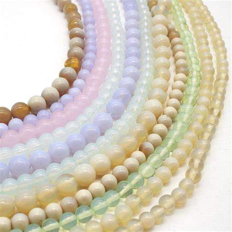 Opaline Round Glass Beads Bundle 10 strings