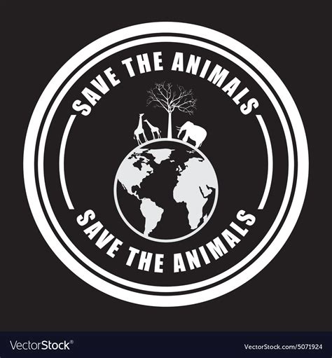 Save animals Royalty Free Vector Image - VectorStock