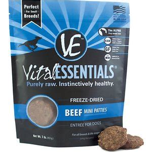Vital Essentials Beef Entree Mini Pet Patties Grain-Free Freeze-Dried Dog Food Review 2023 - Pet ...