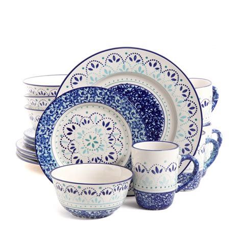 Gibson Kamille 16 Piece dinnerware Set, Blue - Home - Dining & Entertaining - Tableware ...