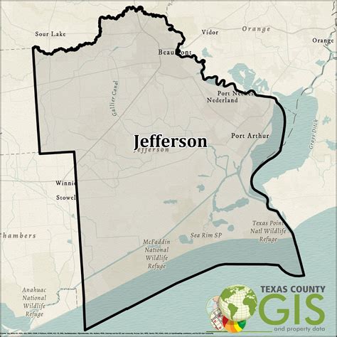 Jefferson County GIS Shapefile and Property Data - Texas County GIS Data