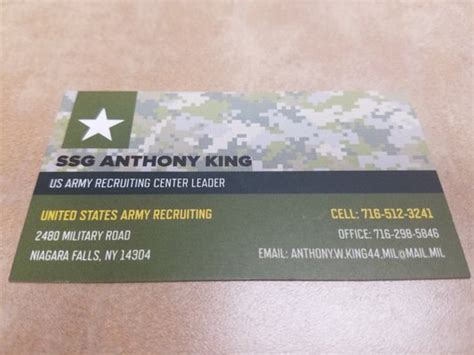 Army Recruiter Business Cards | Arts - Arts