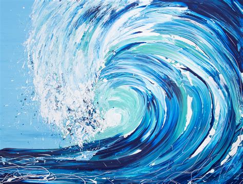 'Wave Series' | Wave painting, Ocean art, Ocean painting