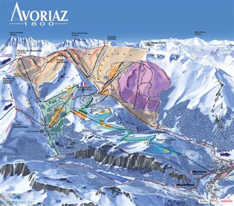 ⛷️ Updated Avoriaz piste map 2017/2018 - Click to see large version - #skiing | Frankrig