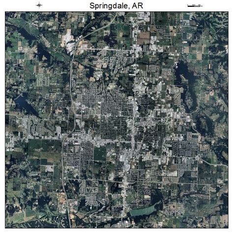 Aerial Photography Map of Springdale, AR Arkansas