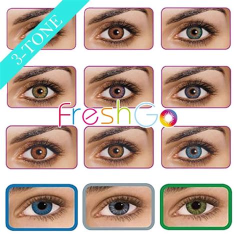 Freshgo Colored Contact Lenses Fresh 3 Tone Eye Contacts Color Blends ...